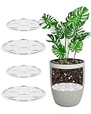 KOROI 4 Packs Planter Insert for Large Pots,Plant Pot Insert 10''/13' Stainless Steel Durable Flower Pot Filler & Plant Riser with Drainage Holes to Elevate Plants to Reduce Soil Usage(2x10 + 2x13)
