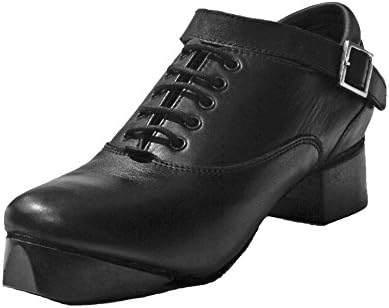 RYAN AND ODONNELL Evolution Unisex Black Leather Irish Dance Hard Shoes 7.5 Wide Fitting UK