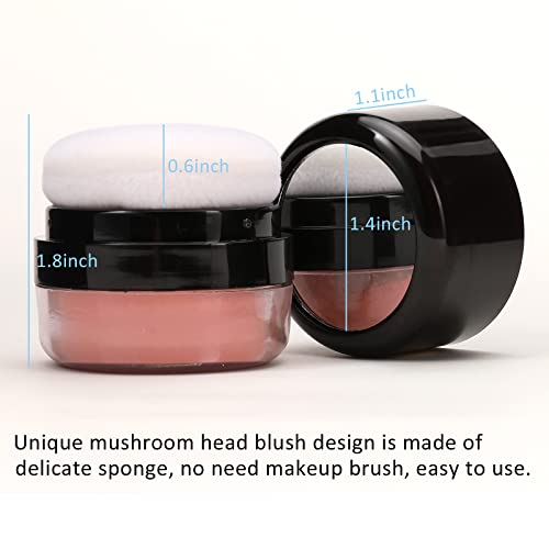 Boobeen Loose Powder Blush Air Cushion Blush, Natural Blusher For Cheeks, Highly Pigmented Blush Makeup Easy To Blend Makeup Blushin, All Day Wear #TOP4