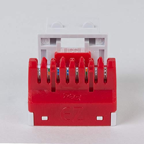 Icc Cat6 Rj45 Keystone Jack For Ez® Style, Blue, Single #TOP4