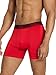 PUMA Men's 5 Pack Training Fit Boxer Briefs, Red/Navy, Large