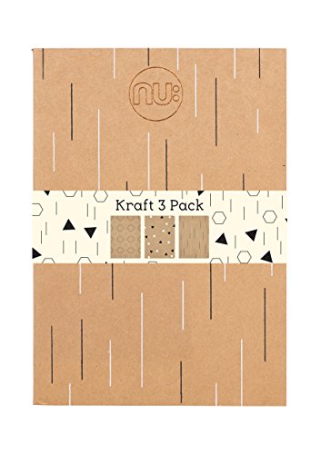 NU Kraft A4 Foiled Notebook, Pack of 3