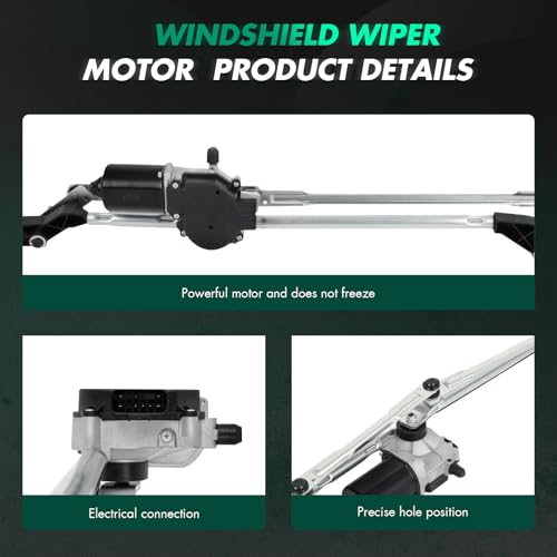 Image of SCITOO Windshield Wiper Motor Compatible for Chevrolet for Trailblazer | Direct fit for 2003-2009 For Chevrolet For Trailblazer|OE 12487689|8 Pins|Fit for Front Wiper Motor With Linkage Assy
