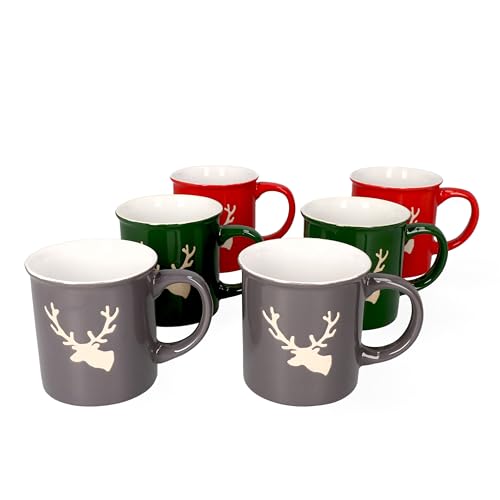 MamboCat 6-er Kaffee-Becher-Set Hirsch zylindrisch Weihnachten I...