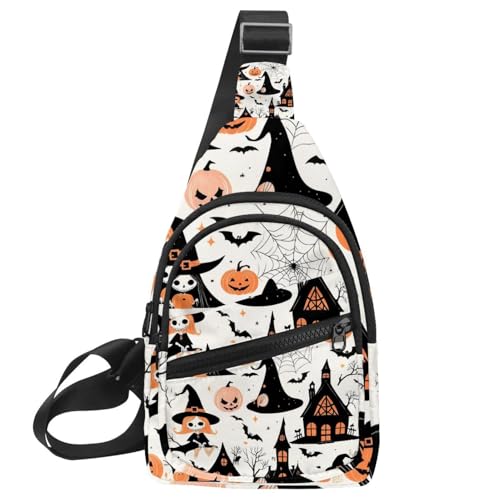 Sac à main bandoulière femme et homme sacoche banane multicolore Halloween