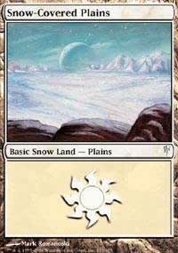 Magic: The Gathering Snow-Covered Plains Land Card - Common - From The Coldsnap Set