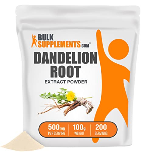 Bulksupplements.com Dandelion Root Extract Powder - Herbal Supplements For Liver & Digestive Support - Gluten Free - 500Mg Per Serving, 200 Servings (100 Grams - 3.5 Oz) #TOP10