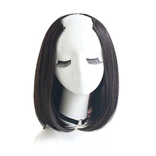 Perruque U-Part Remeehi synthétique : extension cheveux longs lisses et raides