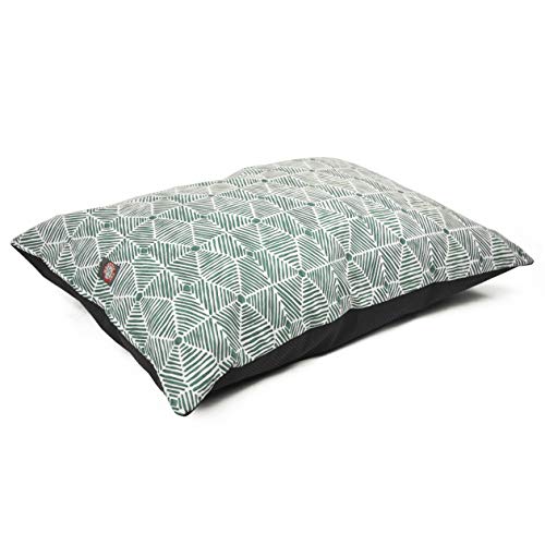 Image of Majestic Pet Rectangle Large Dog Bed Washable - Non Slip Comfy Pet Bed - Dog Crate Bed Super Value Pillow Dog Bed - Dog Kennel Bed for Sleeping - Dog Bed Large Breed 46 x 35 Inch - Charlie Emerald