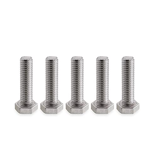 VictorsHome M8 Hex Bolts Screws, M8-1.25 x 30mm 304 Stainless Steel Fully Threaded Hex Head Bolt 5pcs, M8x30mm