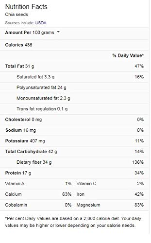 Image of Miltop Chia Seeds 1 kg - Non-GMO Seeds | Rich in Omega -3 & Fibre | Healthy Snacks for Weight loss management
