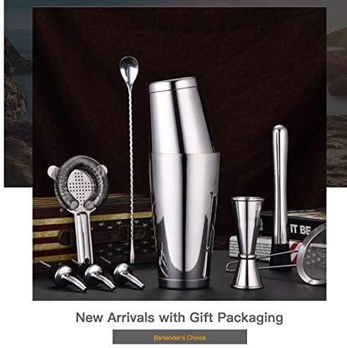 Kit de Bartender con Coctelera, Jigger, Cuchara, Muddler y Más - Acero Inoxidable miniatura 2