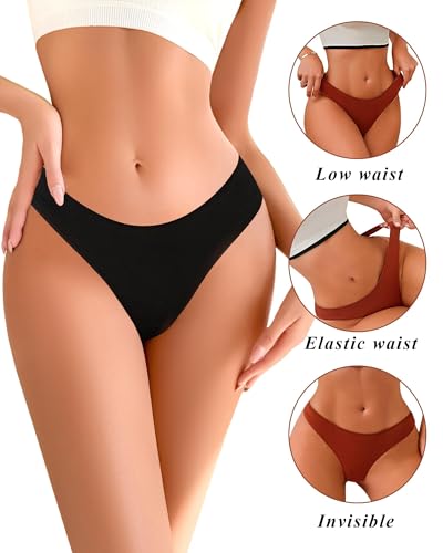 Image of READY TO LOVE Cotton Underwear Women 6 Pack Sexy Breathable Thongs Panties