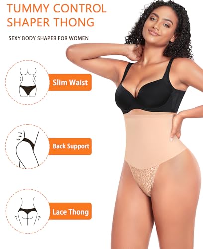 Image of Womens Thong Shapewear Mid to High Waisted Shaper Thong WN0017