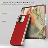 Cresee Case for Google Pixel 9 Pro Fold, with Built-in Front Screen Protector, Slim Fit Hard Polycarbonate Cover Phone Case for Pixel 9 Pro Fold (2024) Red - Image 4