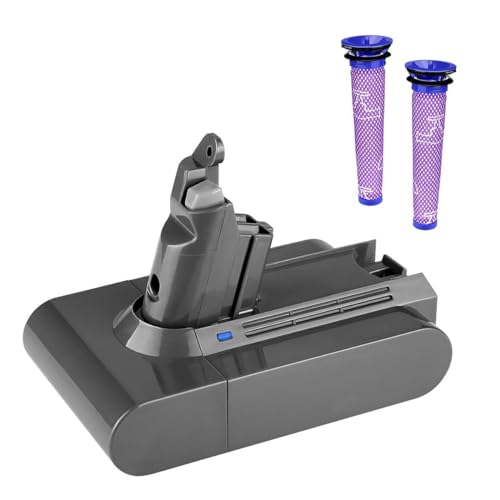 Powilling 21.6V 6.0Ah Battery for Dyson V6 Li-ion Battery 595 650 770 880 DC58 DC59 DC61 DC62 Animal...