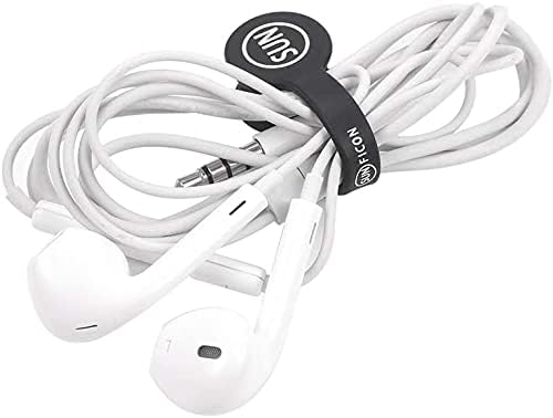 SUNFICON Magnetic Cable Clips Cable Organizers Earbuds Cords Clips Bookmark Whiteboard Noticeboard Fridge Magnets USB Cable Managers Keepers Ties Straps for Home Kitchen,Office,School,5 Pack Black