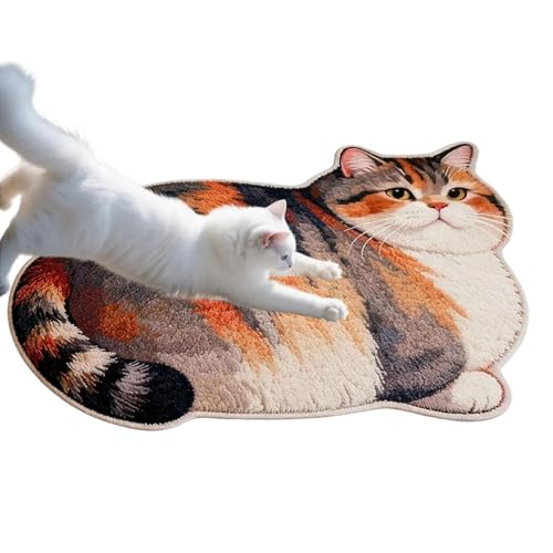 Cat Rug | Absorbent Non Slip Room Decor,Nonslip Bathroom Rugs Cat Decor - for Indoor Outdoor Front Door Entryway Shower Kitchen 