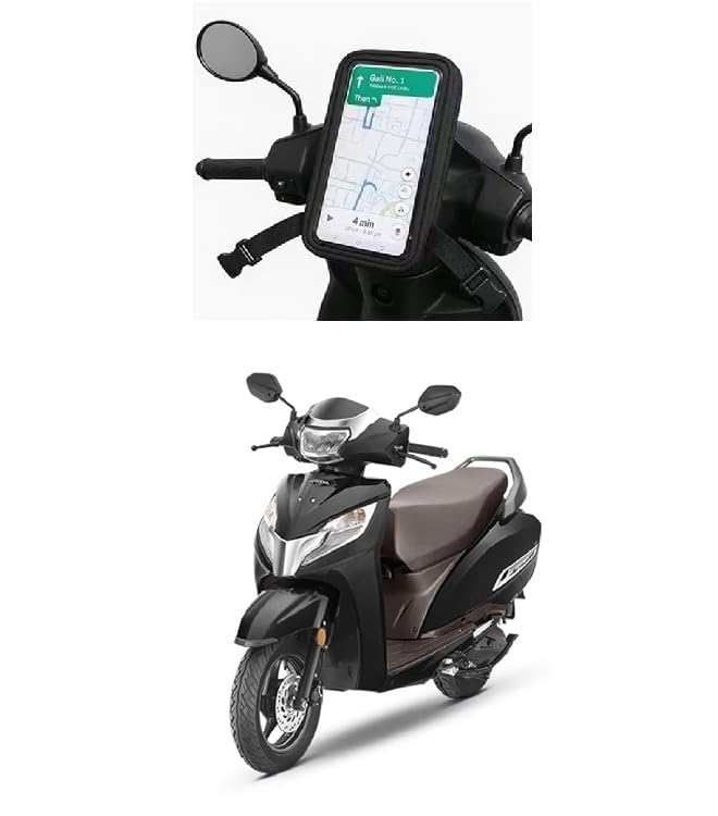 All Season Protection Mobile Cover for Activa 6G 5G 4G 3G 125 H-Smart Activa 125 110 New BS6 Scooty with Water-Resistant and Dust Proof Premium 190T Fabric Upto 7'inch-image-45