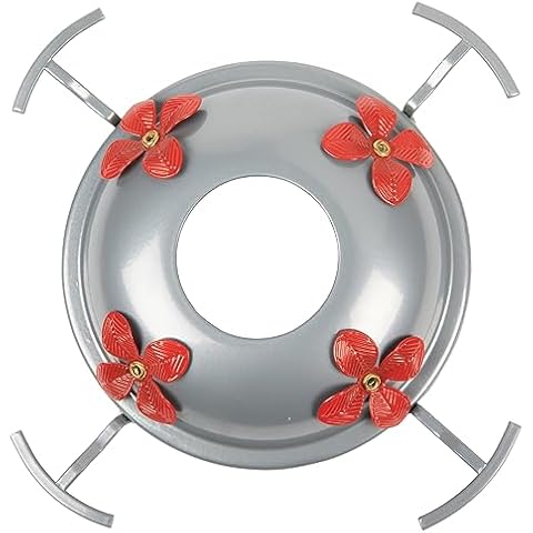 Metal Top Metal Hummingbird Feeders Base Cover with 4 Perches and 4 Flower Ports for Hummingbird Feeders Base - Metal TOP Cover ONLY Cover