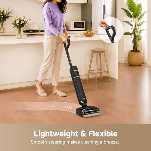 DREAME Aero Wet Dry Vacuum Cleaner, All-in-ONE Vacuum Mop for Wet & Dry Messes, 0 Hair Residue Great for Pet Owners, One-Press Self-Clean, 180 Lie Flat, 35mins Runtime for Hard Floor Cleaning - image 8