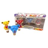 KOLLECTICO 3 Pack Grateful Dead Bottle Stopper Set of 3-Yellow Red Blue