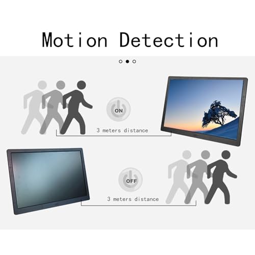 Image of 24-inch, 27-inch, 32-inch HD Digital Photo Frame, Building Advertising Machine, Video Player, Easy to Set Up, with Motion Sensor(Black,27 inches)