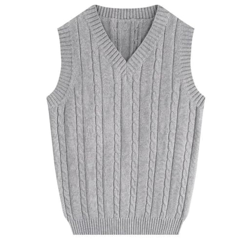 Men V-Neck Vest Sleeveless Sweater Thickened Warm Simple Slim Fit Knit Top Fall Winter2