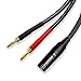 Meamaz XLR to Banana Speaker Cable バナナプラグ オス - 2 オス バナナ高耐久ナイロン編組ケーブル バナナプラグ 変換 xlr ケーブル スピーカーケーブル 6.5ft/2m パワーアンプ、ミキサー、ホームシアター機器向け
