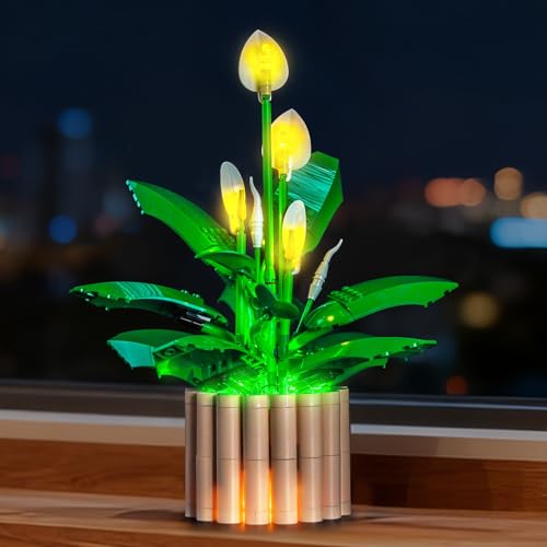 Brickshining LED Lighting Compatible with Lego Peace Lily 11504 - JUST Lights,Light Kit Compatible with Lego Botanicals 11504,NOT Included The Mode