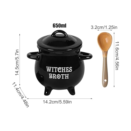 Bol de soupe de sorcière pour réunion d'Halloween et dîner thématique - 5