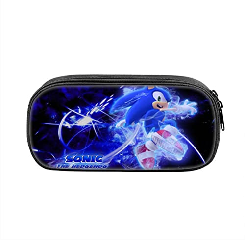 ZMOO Trousse à crayons Sonic le hérisson avec impression de dessin animé 3D avec fermeture éclair Cover