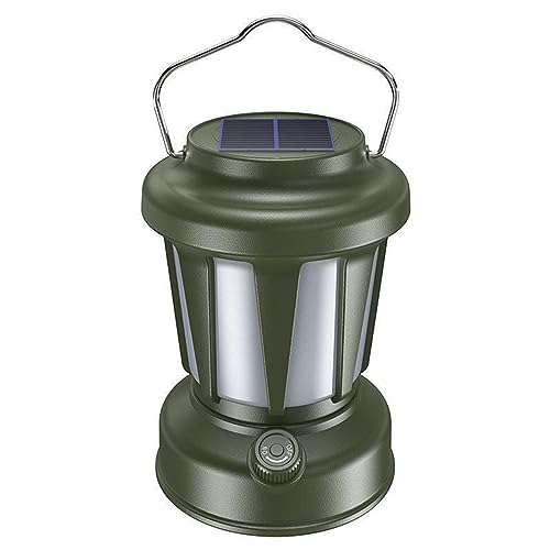 Outdoor Camp Lamp, Portable Led Lamp with 3 Light Modes, Rechargeable Camping Light, Waterproof Solar Camp Lantern, Adventure Camping Lights, Multi Functional Camp Light for Tents, Garden, Outages
