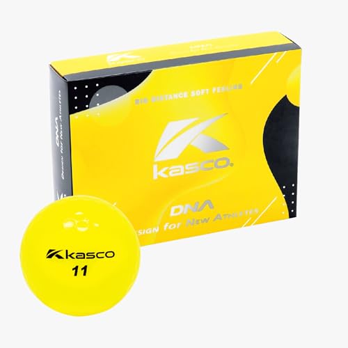 キャスコ(Kasco) ゴルフボール DNA2ピースボール イエロー ダース 1枚目