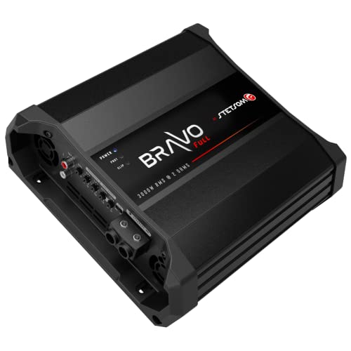 Stetsom Bravo Full 3000 2 Ohms Mono Car Amplifier, 3000.2 3K Watts Rms, 2Ω Stable Car Audio, Hd Sound Quality, Crossover & Bass Boost, Car Stereo Speaker Subwoofer Md, Smart Coolers #TOP3