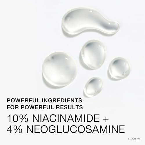 Kenvue Neutrogena Stubborn Texture Resurfacing Serum With 10% Niacinamide & 4% Neoglucosamine designed for Acne-Prone, Improves Uneven Skin Tone & Refines Texture, Fragrance-Free, 1 fl. oz