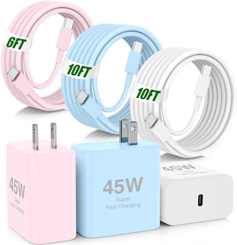 45W iPhone 17 16 15 Pro Max Charger Fast Charging,45W USB C Fast ...