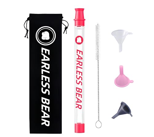 EARLESS BEAR Shot Straw, shot straw for liquor & chaser,Portable Liquor Dispenser, Fits All Bottles, Enjoy Wine Anywhere 1oz (Girly pink)