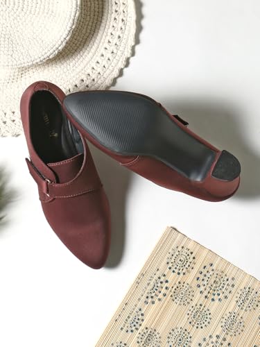 Image of Stylish Comfortable Block Pump Heels Perfect for Winter, Elegant Party Black and Brown Sandals for Womens & Girls