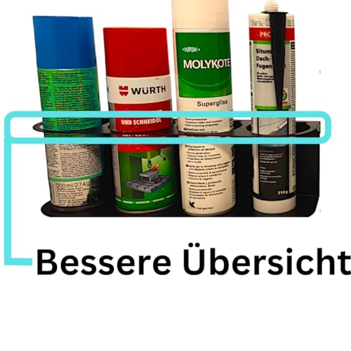 TollTool Dosenhalter für Sprühflaschen - Sprühflaschenhalter Spraydosenhalter Werkstatt Halterung für Spraydosen sprühdosen Regal, Spray Bottle Storage Rack, Spray Bottle Holder (1 Stück) (2)