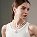 IDOKAWA Dainty Choker Necklace for Women Baroque Pearl Necklace White Natural Freshwater Pearl Strand Necklace Sterling Silver for Women/Mother/Girlfriend Fashion Jewelry Gifts for Wedding Birthday
