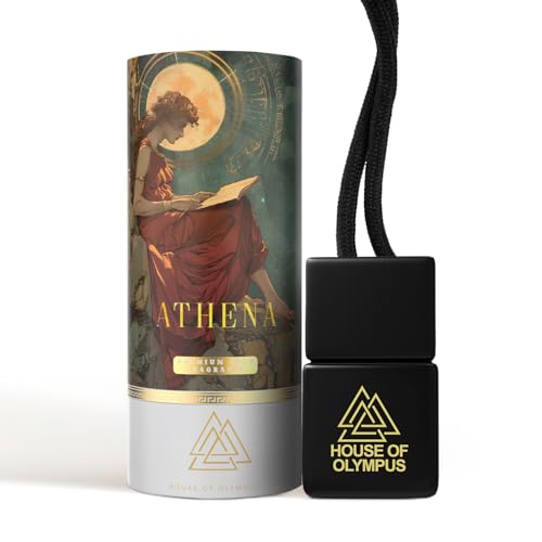 Athena Car Air Freshener and Diffuser - 100% Natural Essential Oils - Luxury Car Scent by House of Olympus - Made in USA