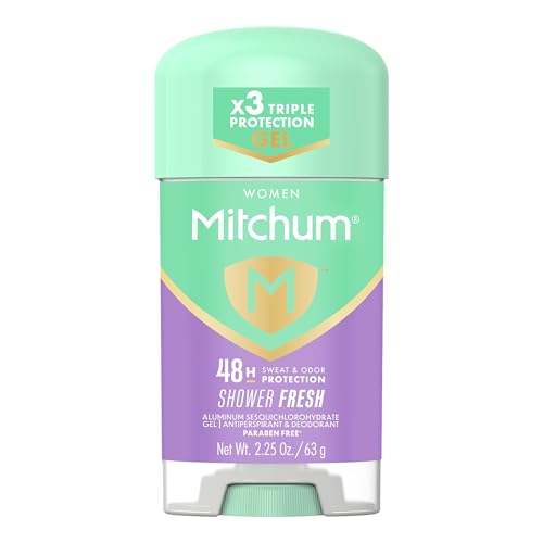 Image of Mitchum Women's Triple Odor Protection Antiperspirant & Deodorant Gel, Shower Fresh, 48HR Protection, 2.25 oz