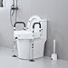 Restisland Raised Toilet Seat with Handles, Elevated Toilet Seat Riser for Elderly and Disabled, Support 300 lbs