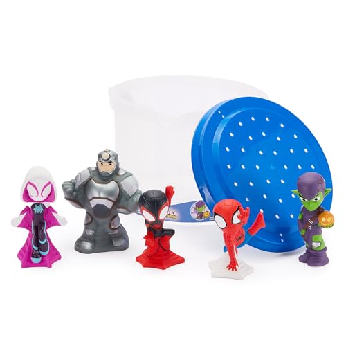 Image of Disney Store Official Bath Set (Spidey and His Amazing Friends) - Kids Bath Accessories with Beloved Disney Characters - Colorful and Fun Bath Time Essentials for Kids - Suitable for All Ages
