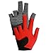Kdjuope Professional Billiard Glove Cue Pool Gloves, Left Hand, Portable, Lightweight, Gym Cue Separate Finger Gloves Snooker Glove, Red
