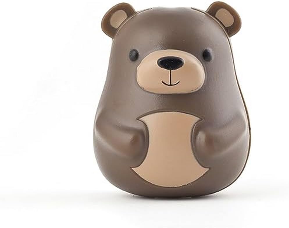 Kikkerland ABS Vinyl Phthalate Bear Toothbrush Holder, Brown