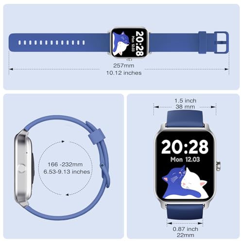 Image of Fitpolo Smart Watch for Men Women Android, Alexa Built-in [1.8 inch HD Screen] IP68 Waterproof Fitness Watch Bluetooth Call for Android & iPhone with Heart Rate /Sleep /SpO2 Monitor