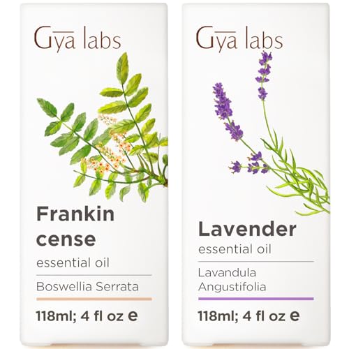 Aceites esenciales Frankincense y Lavanda 4 fl oz set