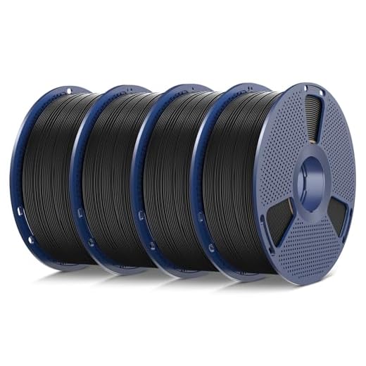 SUNLU 4kg TPU 3D Printer Filament Bundle, Flexible High Speed 95A TPU Filament 1.75mm ±0.03mm, Individually Vacuum Packed,4kg in Total,1kg per Spool,4 Pack. (Black)